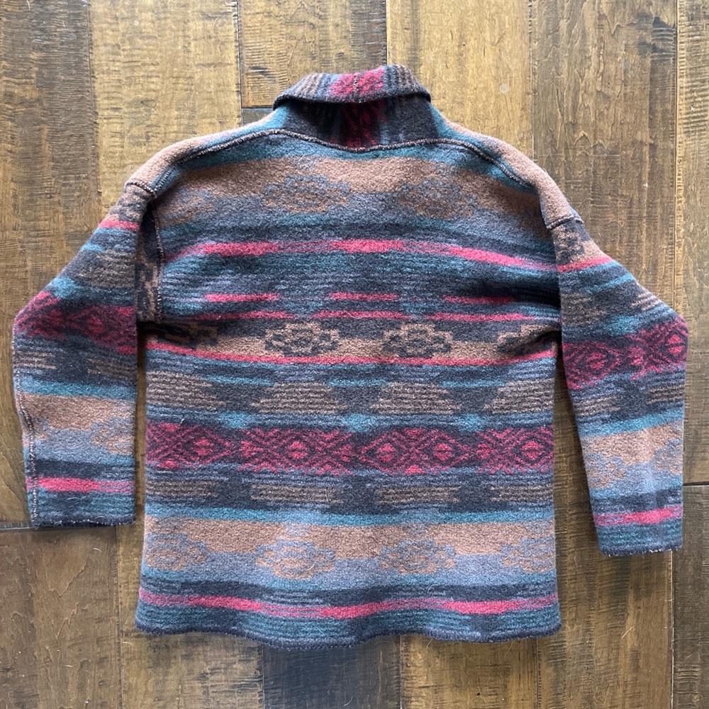 Vintage 90’s Alps Fine Women’s Apperel wool button up cardigan. Aztec pattern - Picture 3 of 4
